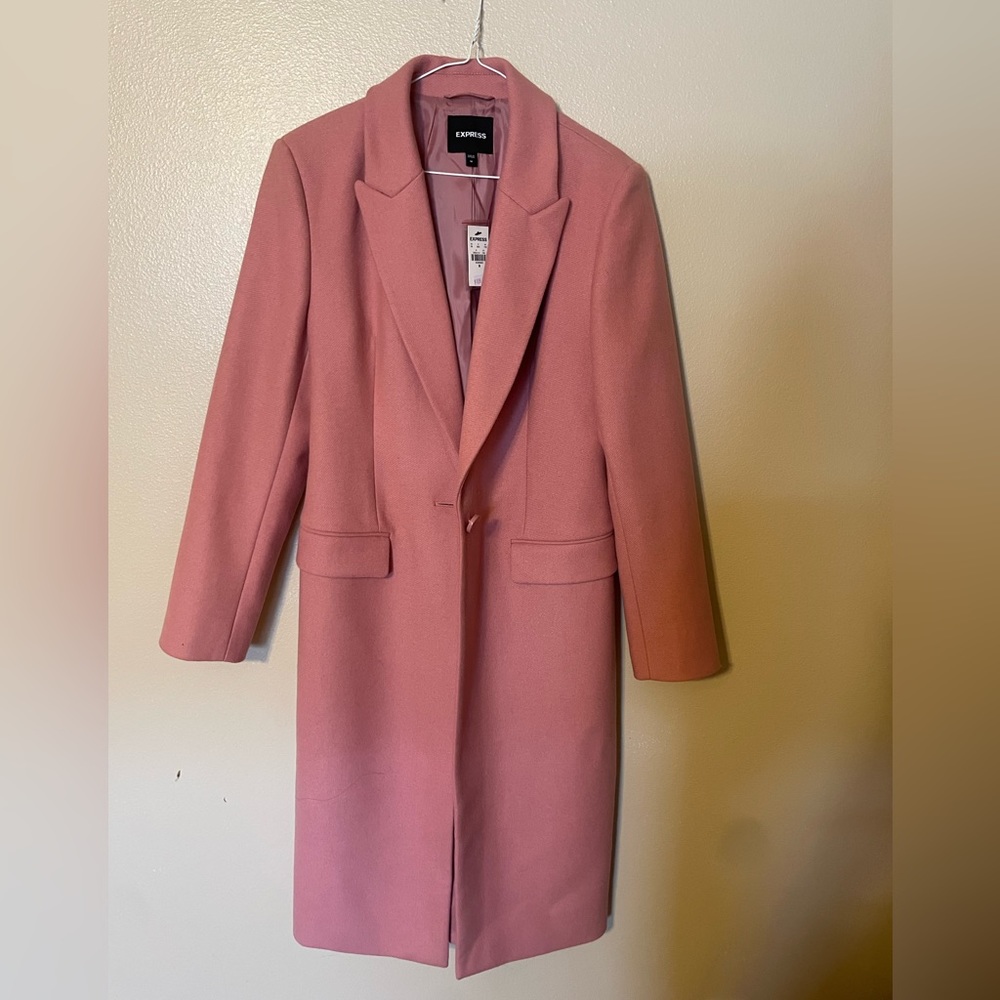 Express Pink Blazer Coat